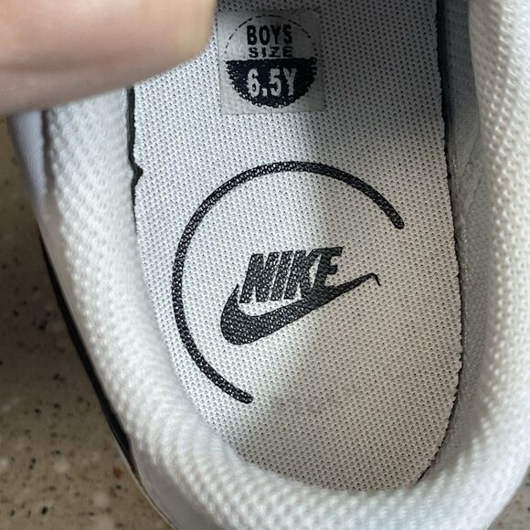 Size 6.5 Y Boys - Nike Court Legacy (GS) Lift Low White/ Black-Desert Ochre EUC! - Picture 9 of 12